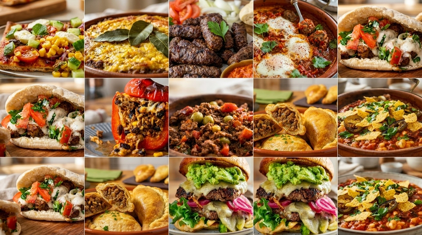 Köttfärs från Världen – 20 internationella recept från Italien, Asien, Amerika och Mellanöstern