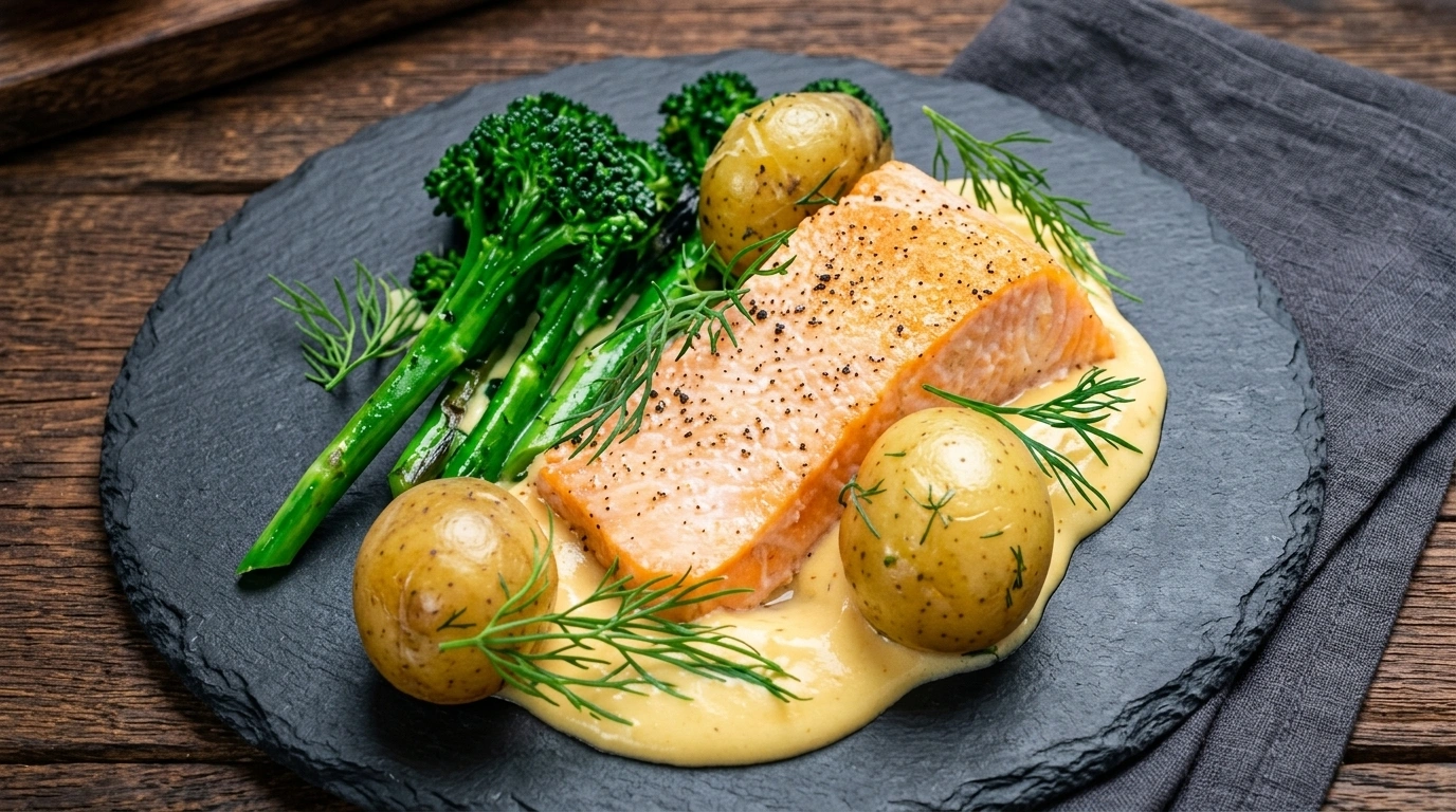 Lax- och broccoligratäng med hollandaise – LCHF Fiskelyx - traditionellt Sverige Huvudrätt recept, perfekt till vardagsmiddag