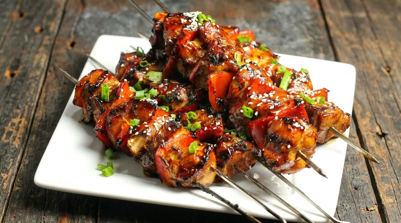 Korean BBQ Chicken Skewers