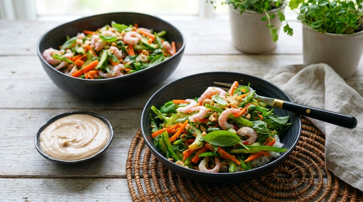 Asiatisk sallad – fräsch och krispig sallad med asiatiska smaker på 15 minuter
