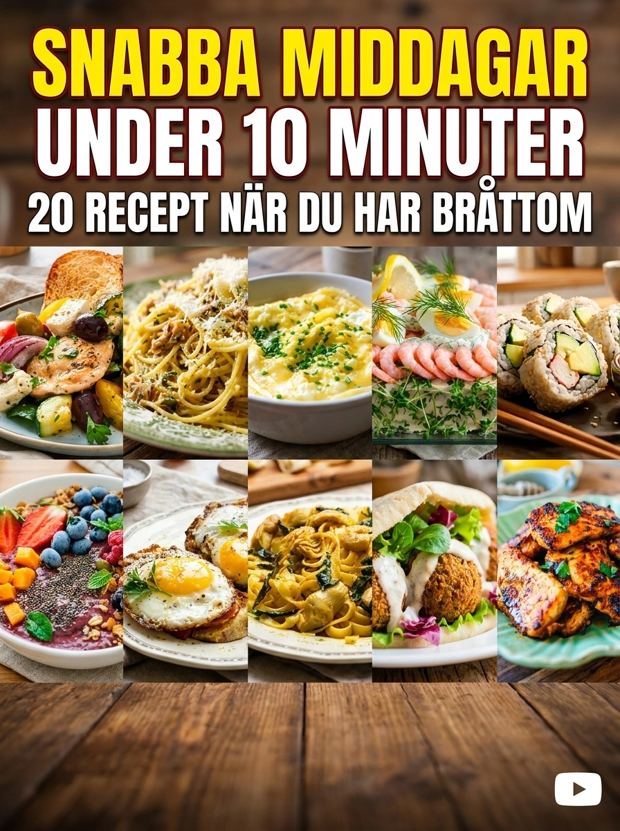 Snabb Middag Under 10 Minuter: 20 Blixtsnabba Recept