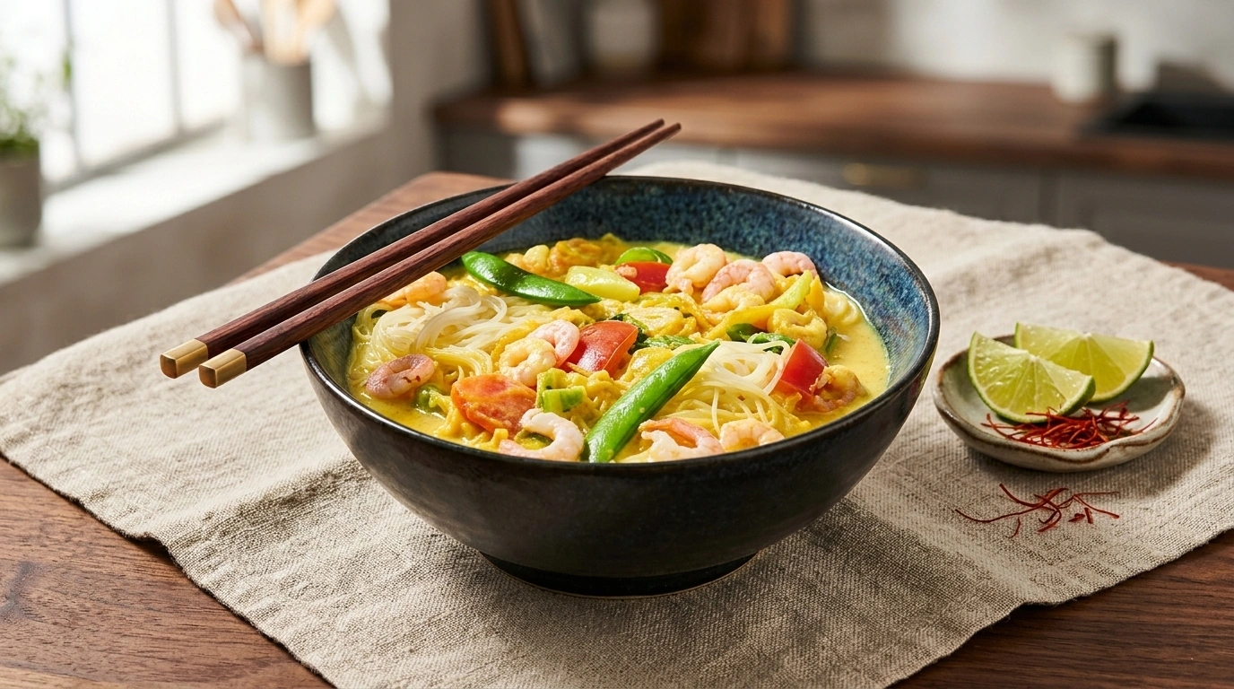Wokade räkor med kokosmjölk, chili och lime – LCHF Asien på 15 min - traditionellt Thailand Huvudrätt recept, perfekt till vardagsmiddag