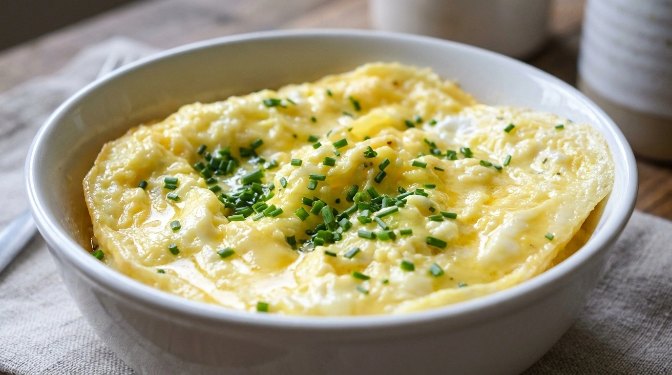 Ägg i mikron med ost – Fräschig och snabb på 2 minuter - traditionellt Svensk Frukost recept, perfekt till vardagsmiddag