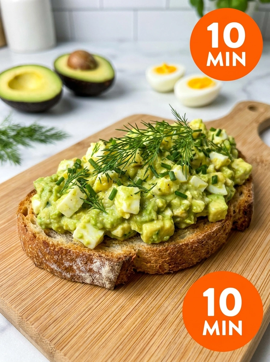 Krämig avokado- och äggsallad