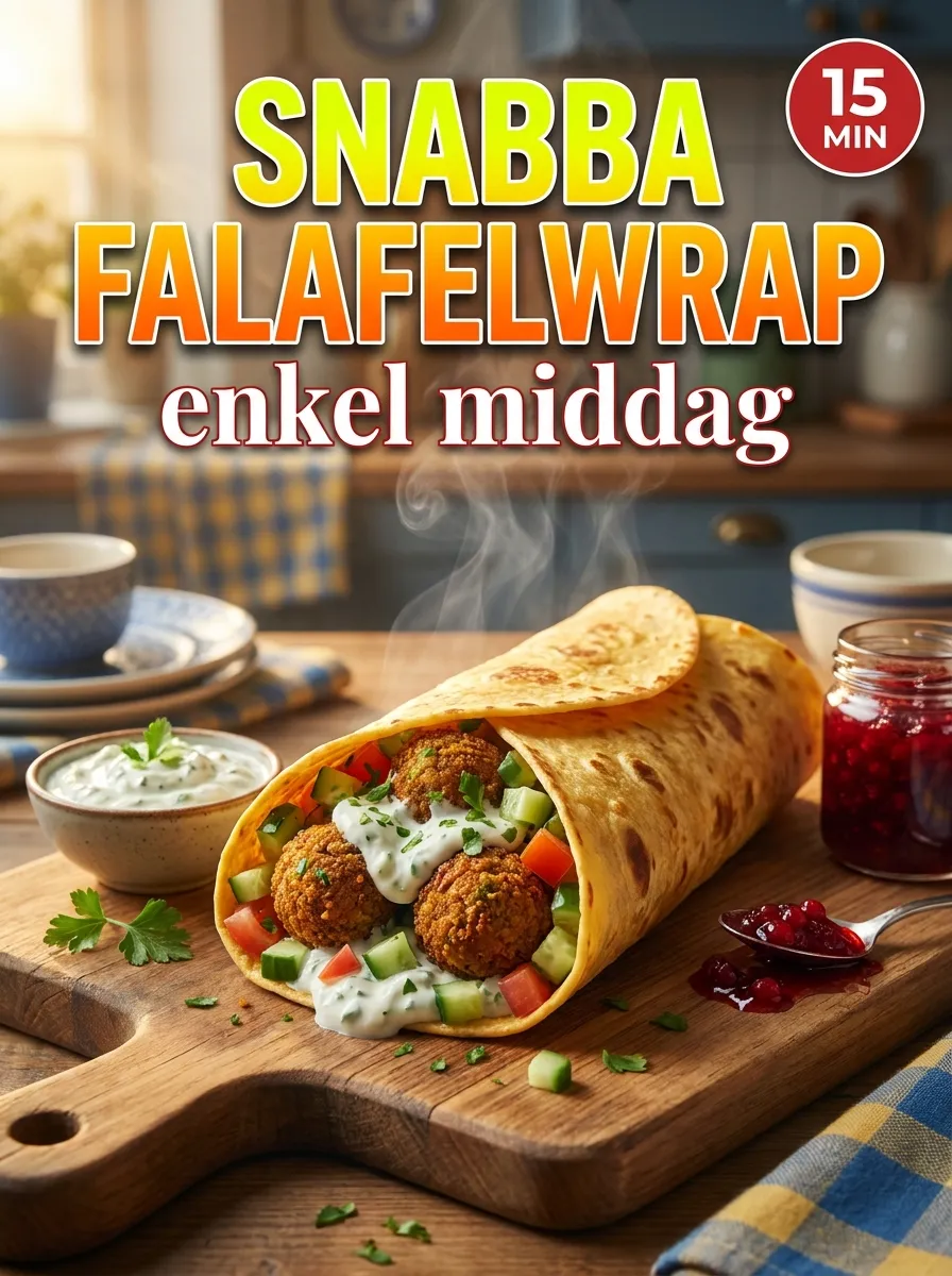Falafelwrap med Zatziki - snabbt 15 min recept