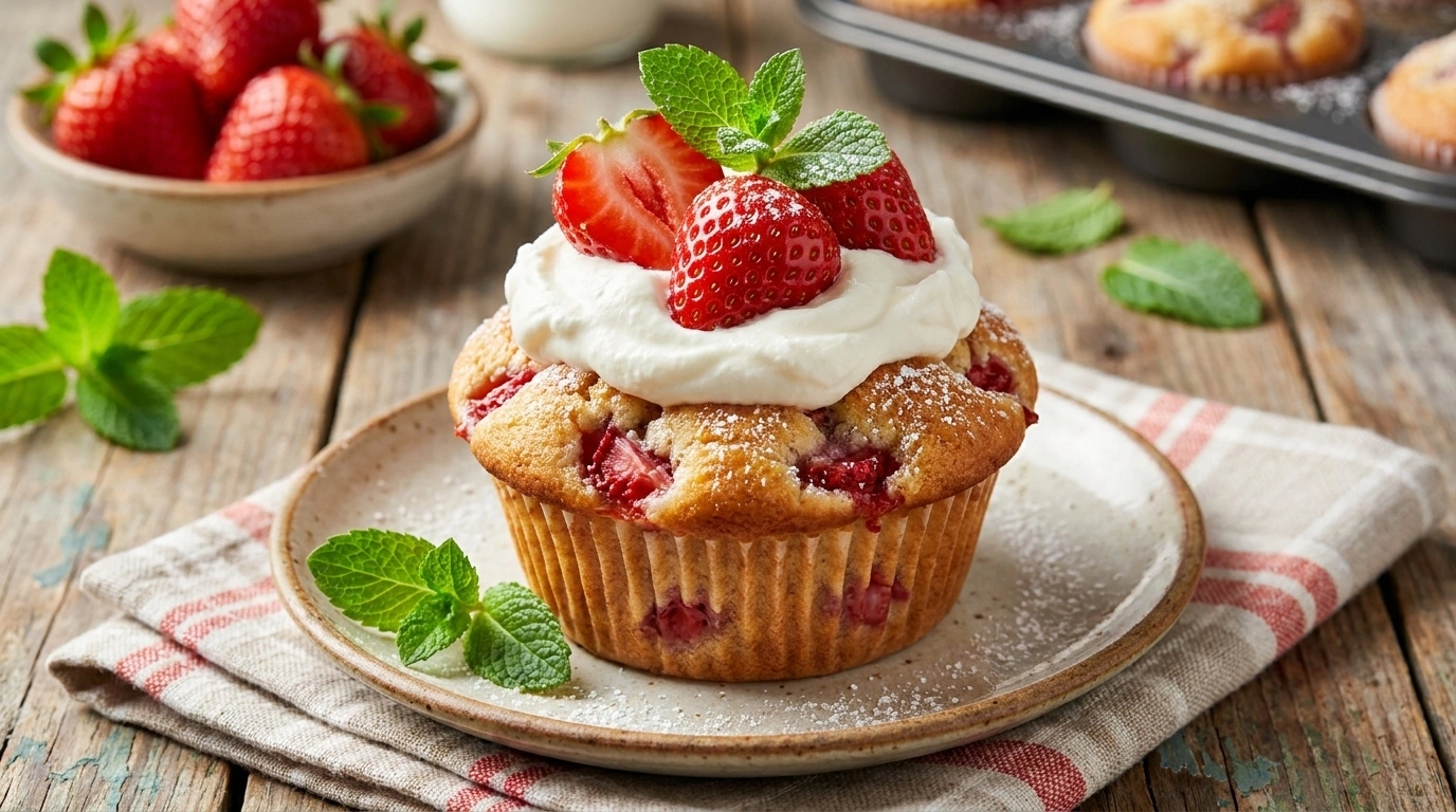 Jordgubbsmuffins