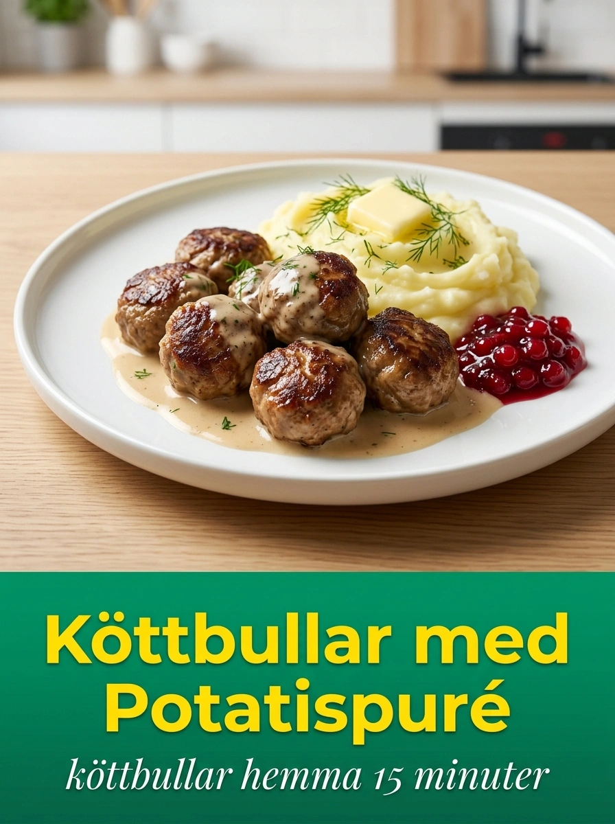 Köttbullar med Potatismos - familjerecept på 35 min