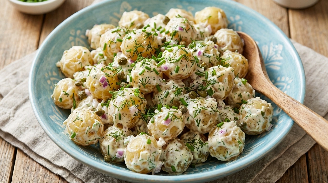 Krämig potatissallad med dill