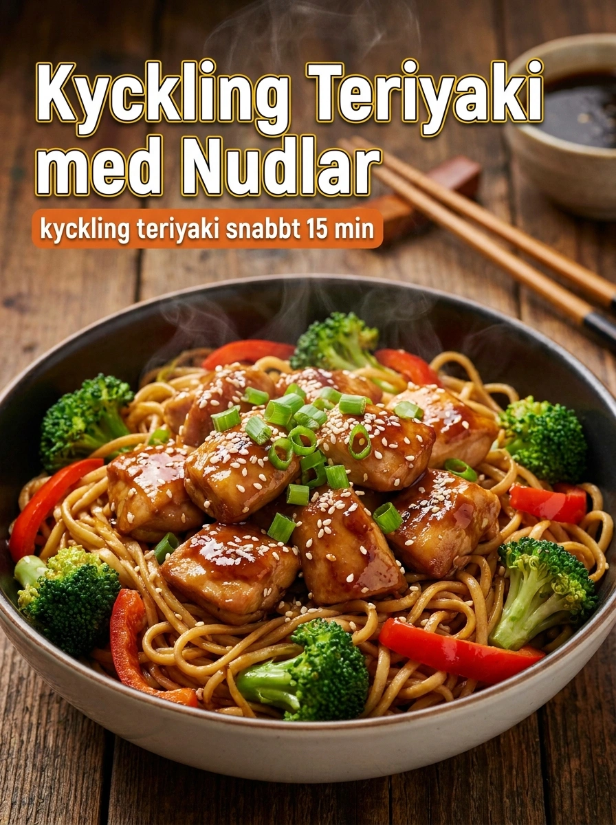 Kyckling Teriyaki Nudlar - snabbt 20 min recept