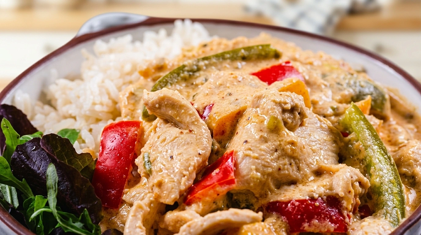 Kycklinggryta med rabarber, curry och kokosmjölk – Krämig vardagslyx på 50 minuter