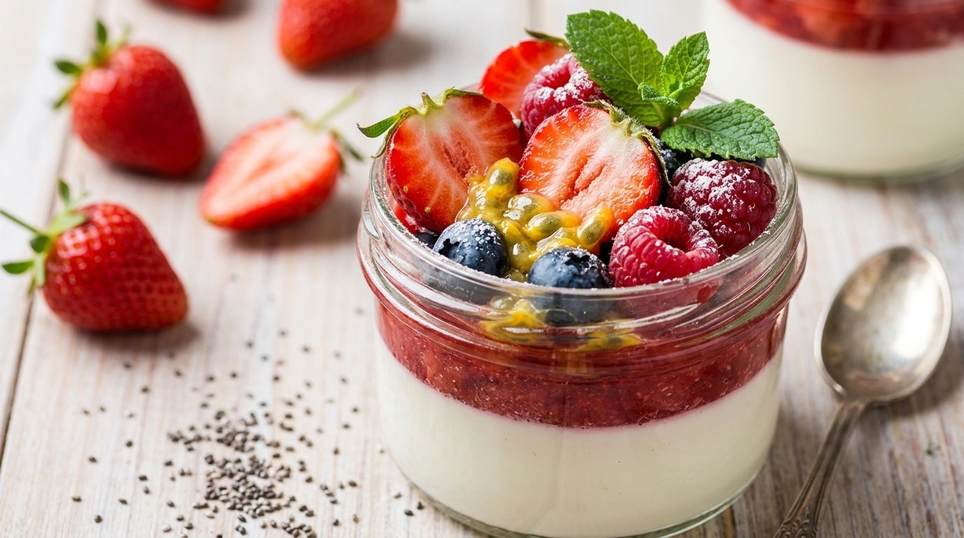 Pannacotta med jordgubbar – len italiensk favorit