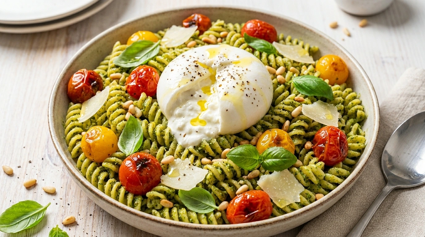 Pastasallad med pesto