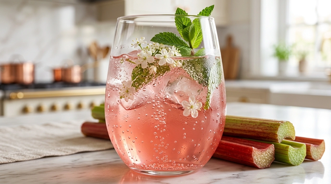 Rabarber Gin & Tonic med rosmarin – Den ultimata midsommardrinken på 10 minuter