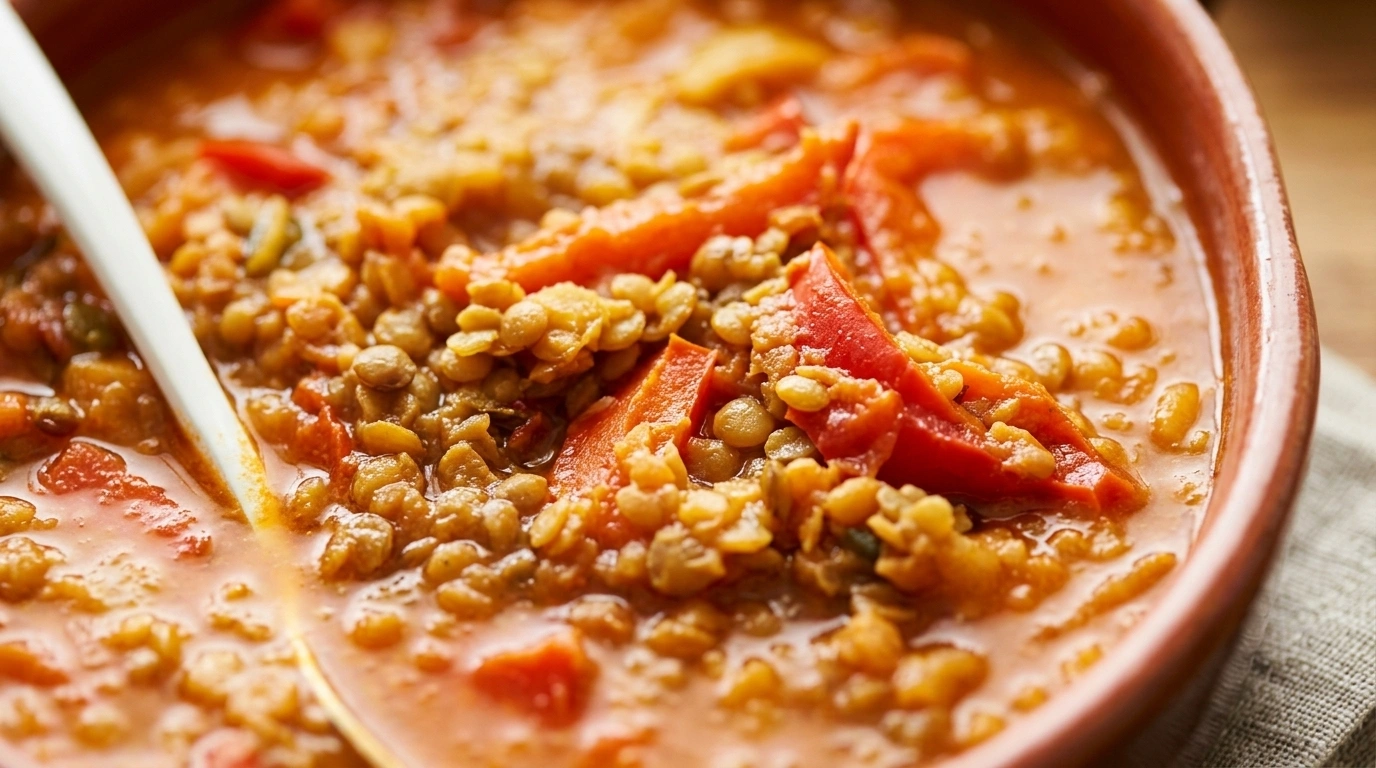 Rabarber- och linsgryta med spiskummin – Mustig vardagsgryta på 45 minuter - traditionellt Sverige Vegetariskt recept, perfekt till vardagsmiddag