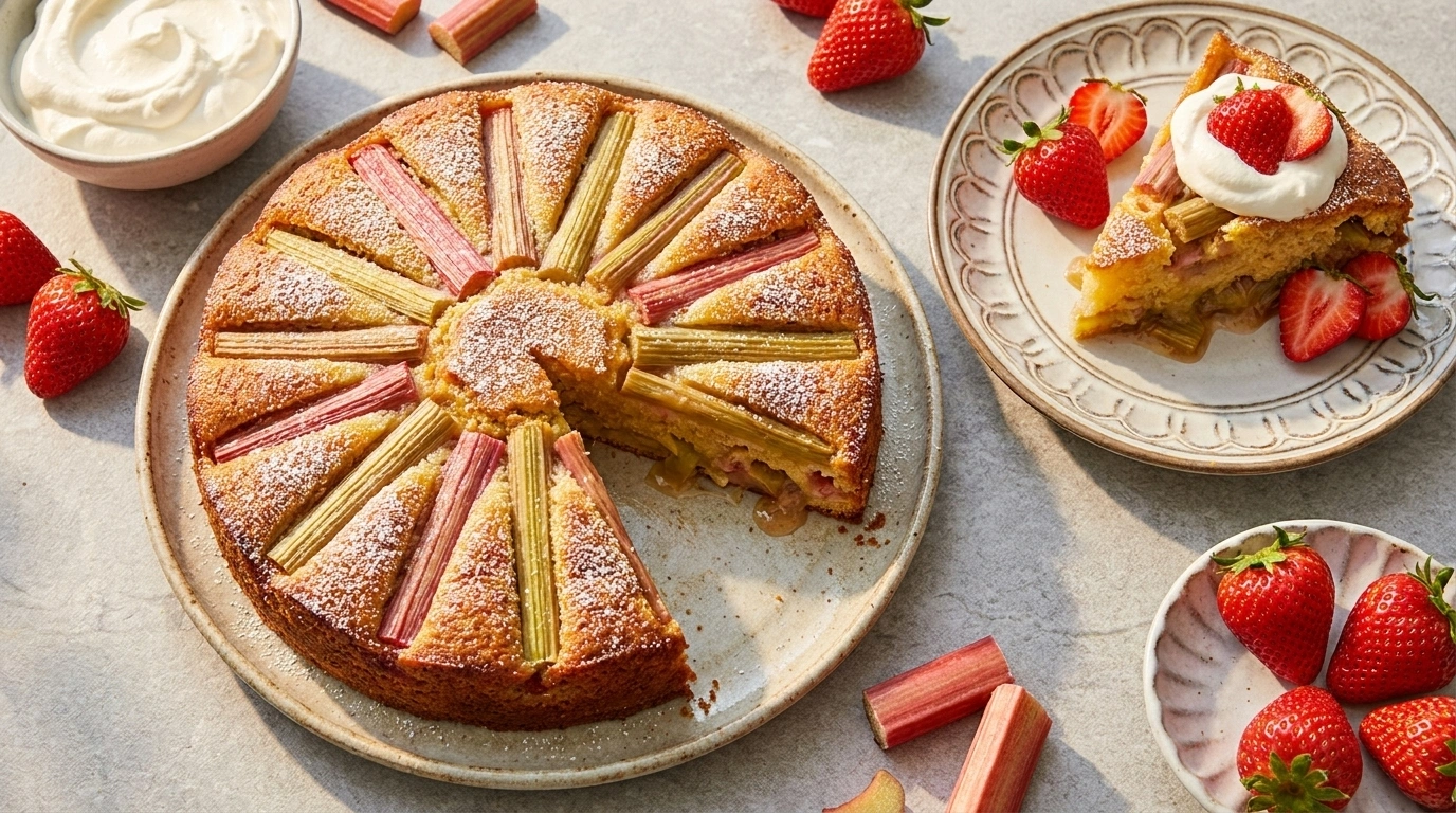 Rabarberkladdkaka – syrlig och söt sommarkaka