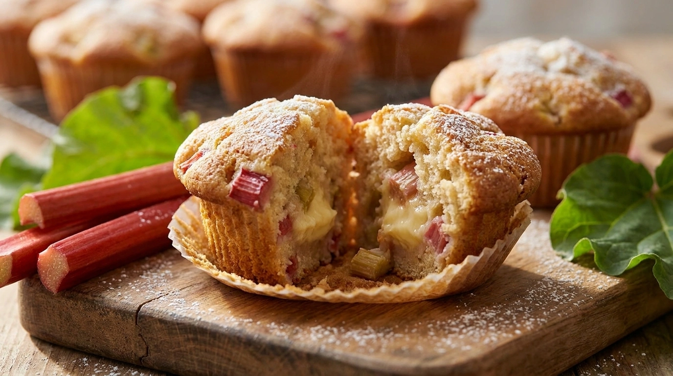 Rabarbermuffins – saftiga och syrliga