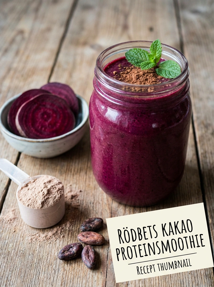 Rödbets Kakao Proteinsmoothie – Antioxidant Power - traditionellt Sverige Frukost recept, perfekt till vardagsmiddag