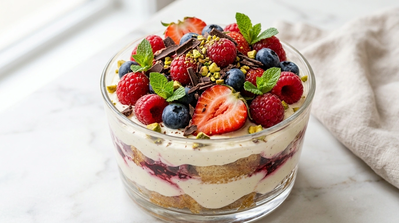 Semifreddo med bär – italiensk fryst dessert