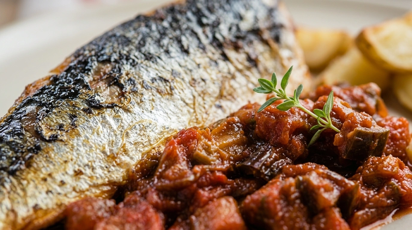 Stekt makrill med rabarber och dill – Klassisk svensk vardagslyx på 25 minuter - traditionellt Sverige Fisk & Skaldjur recept, perfekt till vardagsmiddag