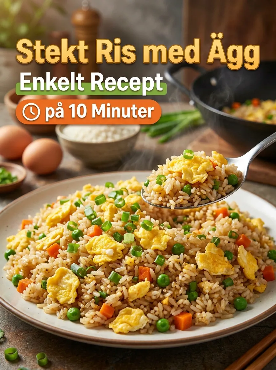 Snabbt Stekt Ris med Ägg & Ärtor