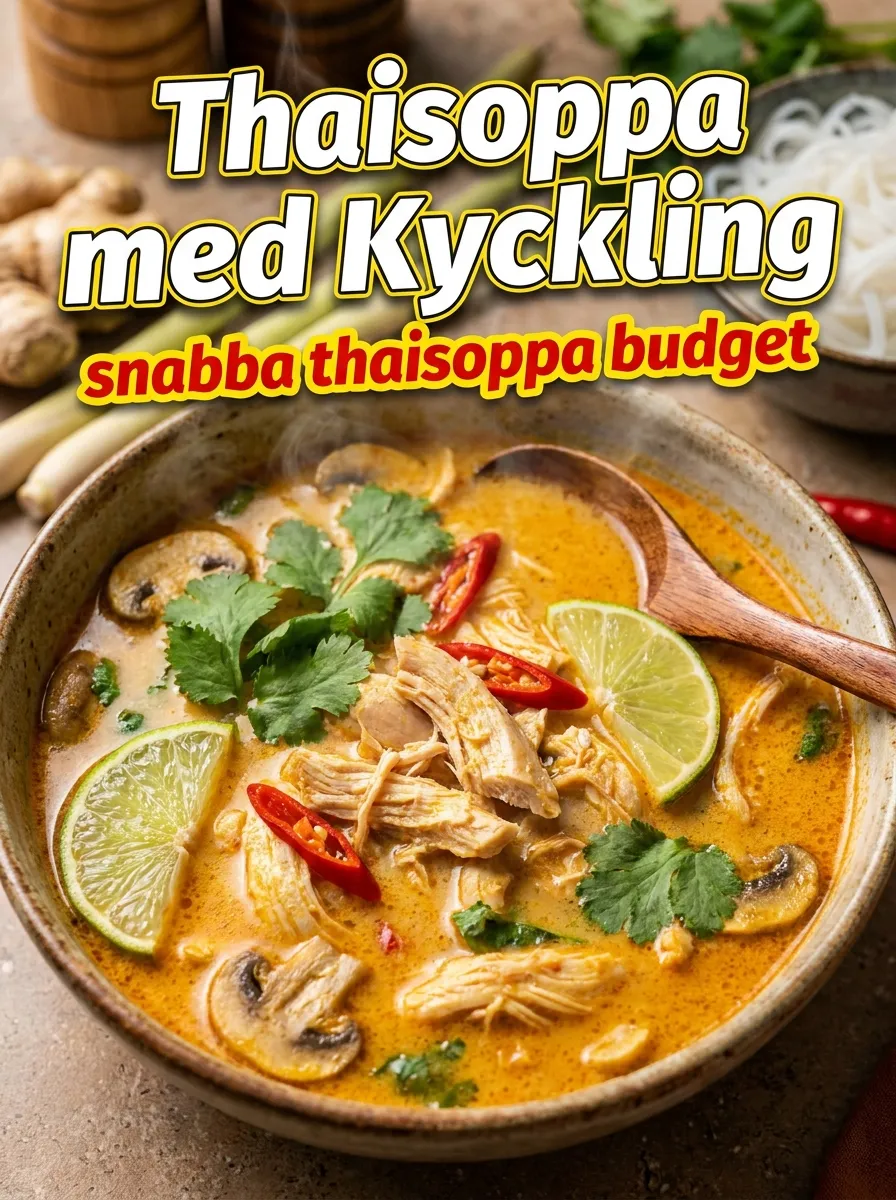 Thaisoppa med kyckling – snabb thailändsk soppa
