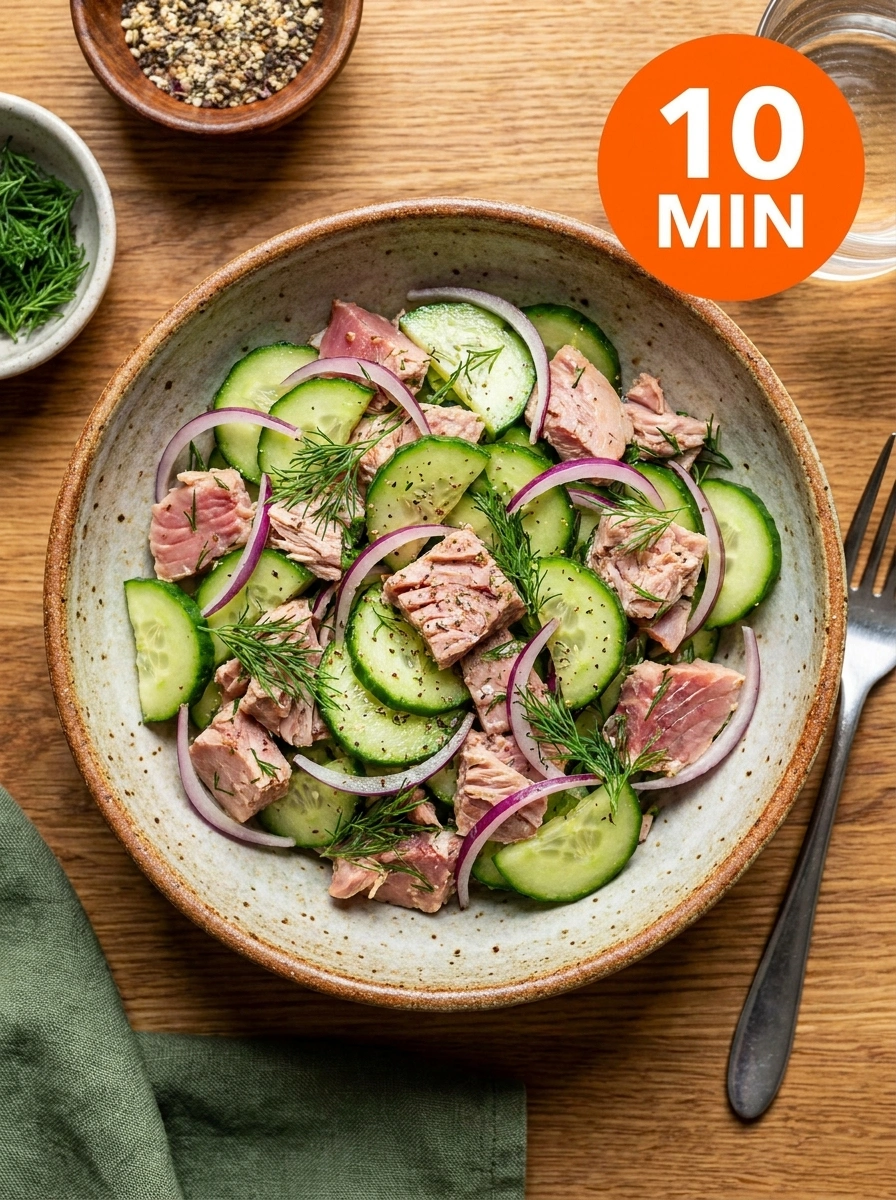 Krämig tonfisk- och gurksallad