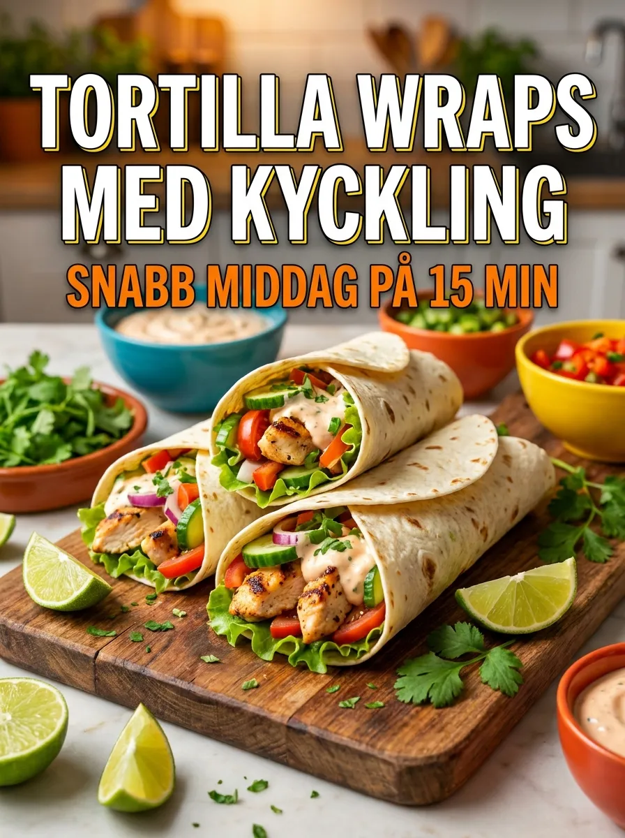 Tortilla Wraps Kyckling - familjerecept på 15 min