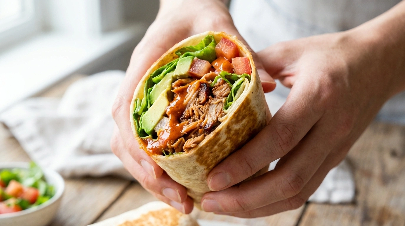 Wraps med kalkon, avocado och örter