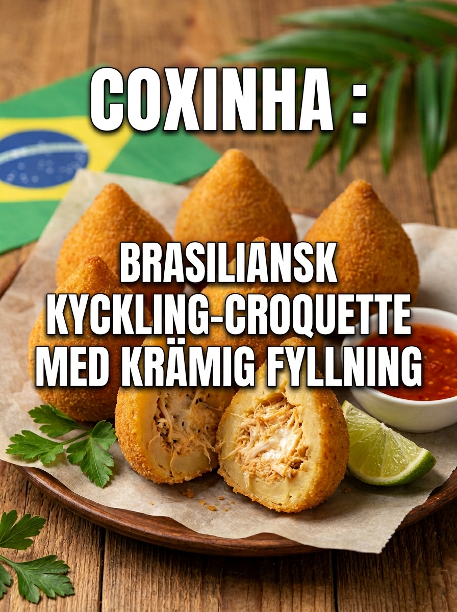 Coxinha: brasilianska kycklingkroketter med krämig fyllning