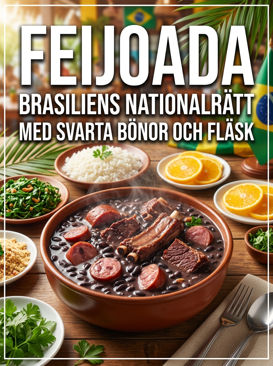 Feijoada: brasiliansk nationalrätt med svarta bönor och kött