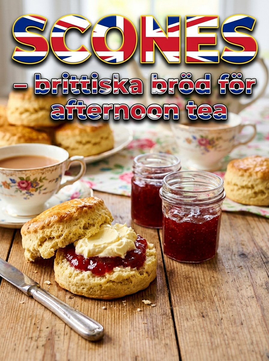 Scones: brittiska bröd för afternoon tea