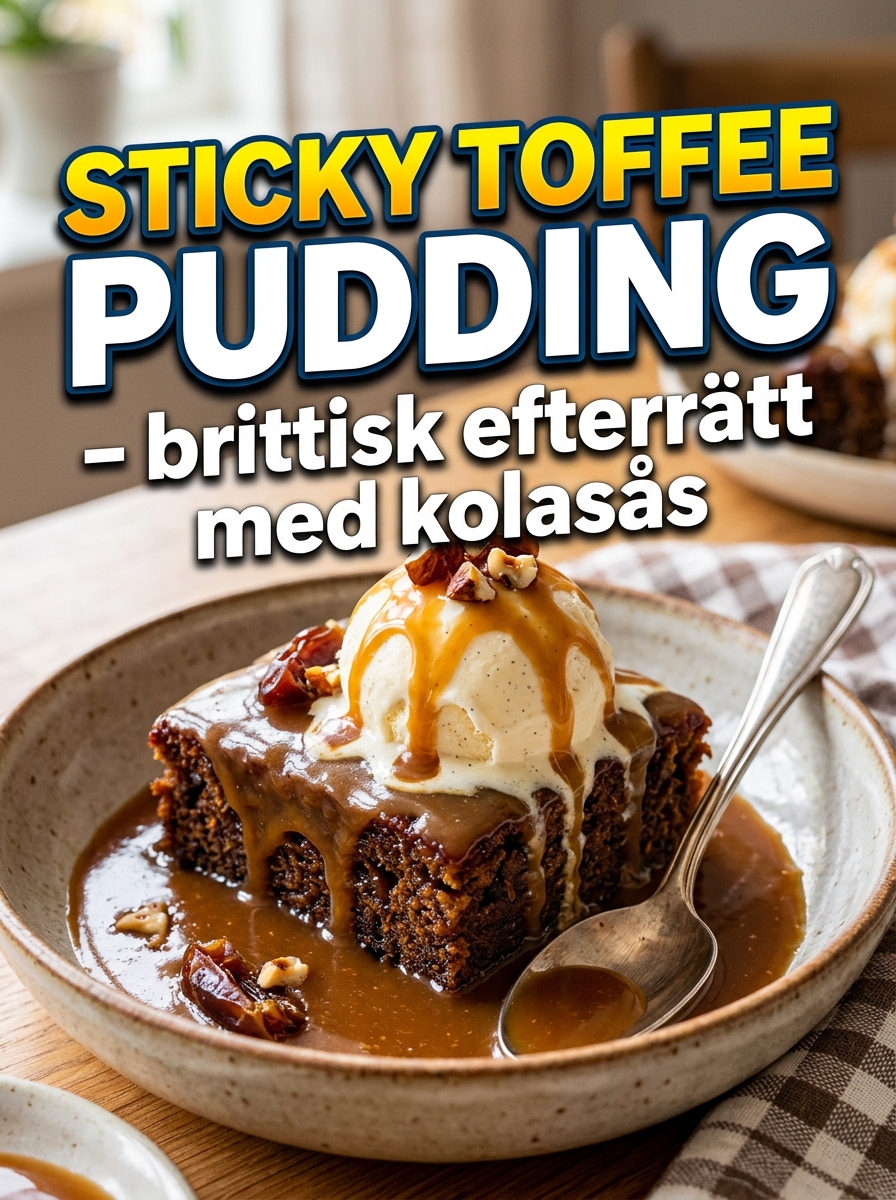 Sticky Toffee Pudding: brittisk efterrätt med kolasås