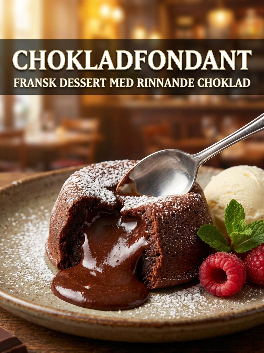 Chokladfondant: fransk dessert med rinnande choklad