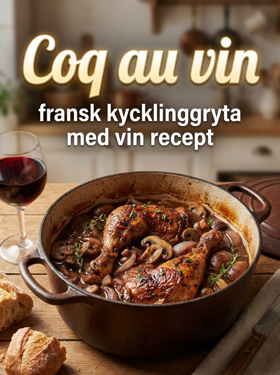 Coq au vin: fransk kycklinggryta med vin recept