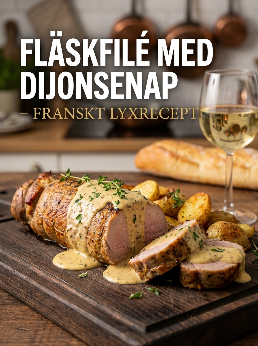 Fläskfilé med dijonsenap: franskt lyxrecept