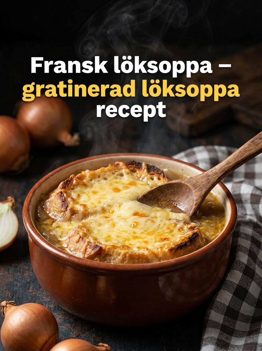 Fransk löksoppa: gratinerad löksoppa recept