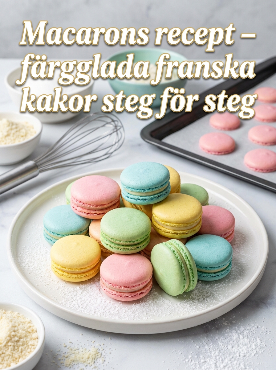 Macarons recept: färgglada franska kakor steg för steg