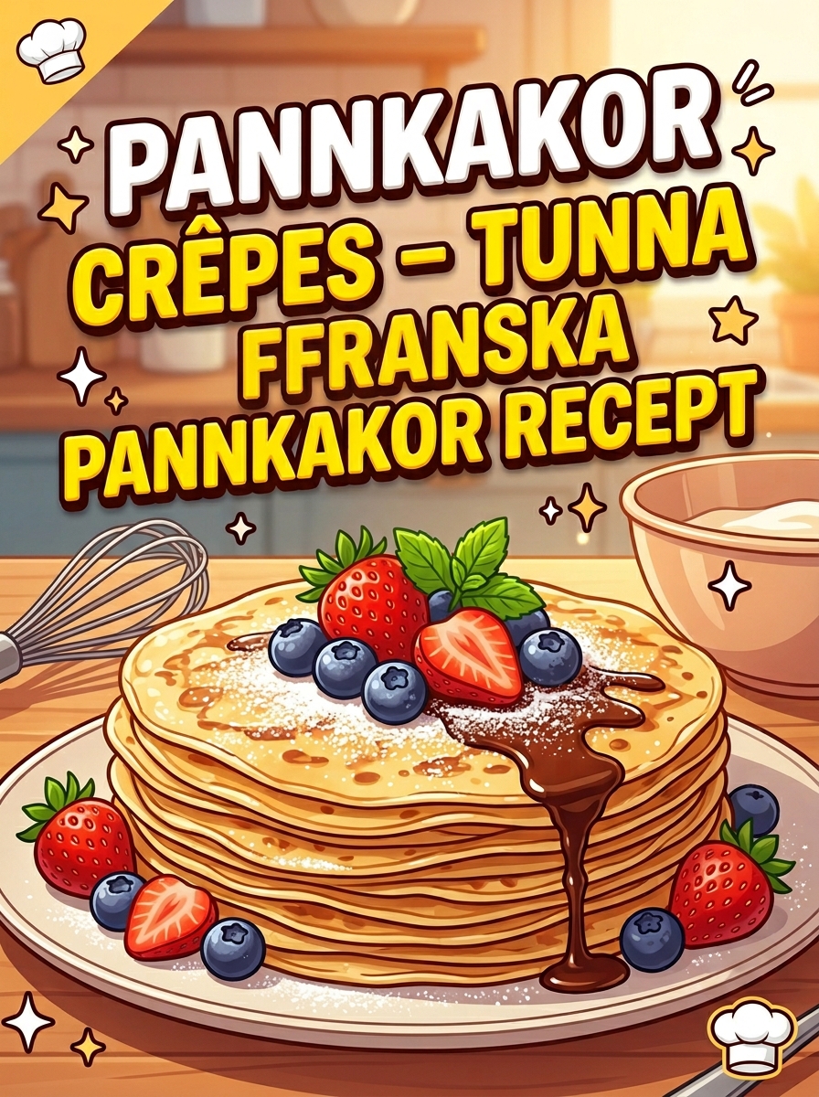 Pannkakor crêpes: tunna franska pannkakor recept
