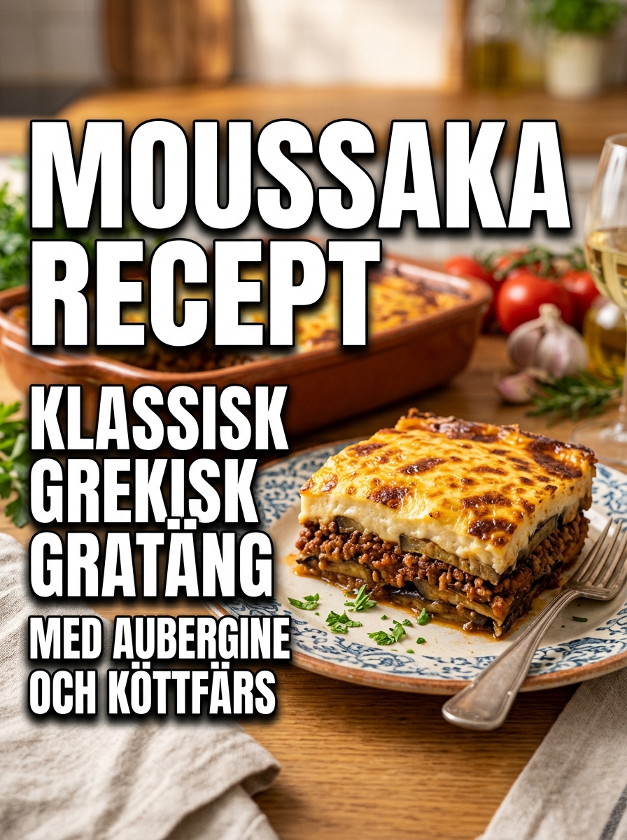Moussaka recept: klassisk grekisk gratäng med aubergine och köttfärs