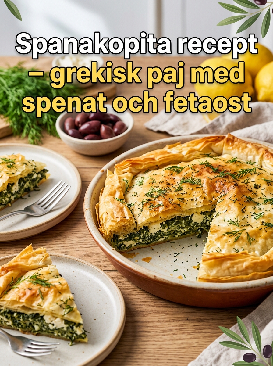 Spanakopita recept: grekisk paj med spenat och fetaost