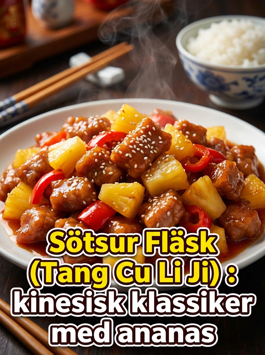 Sötsur Fläsk (Tang Cu Li Ji): kinesisk favorit med ananas och paprika