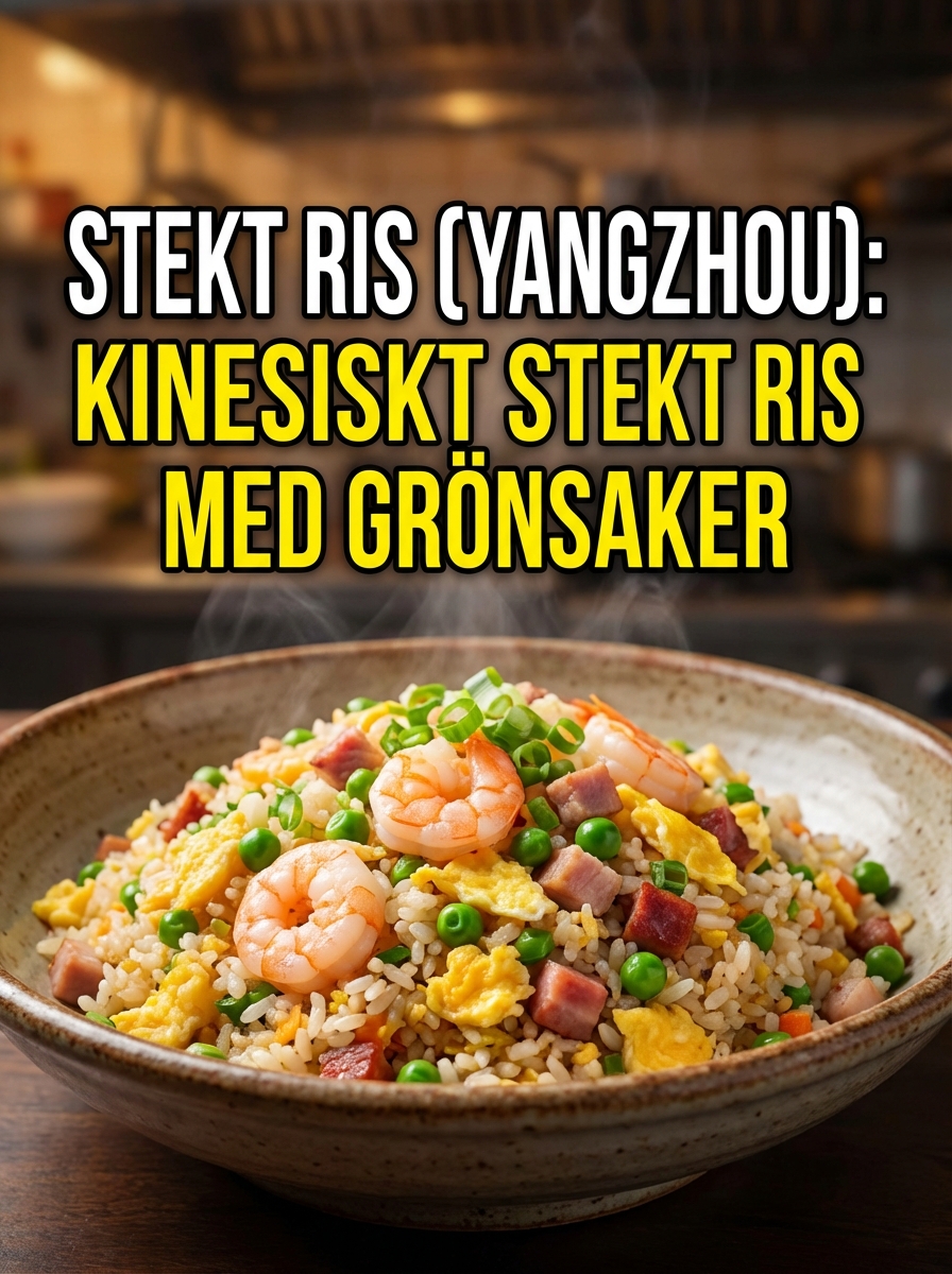 Stekt Ris (Yangzhou): kinesiskt stekt ris med grönsaker – enkelt recept
