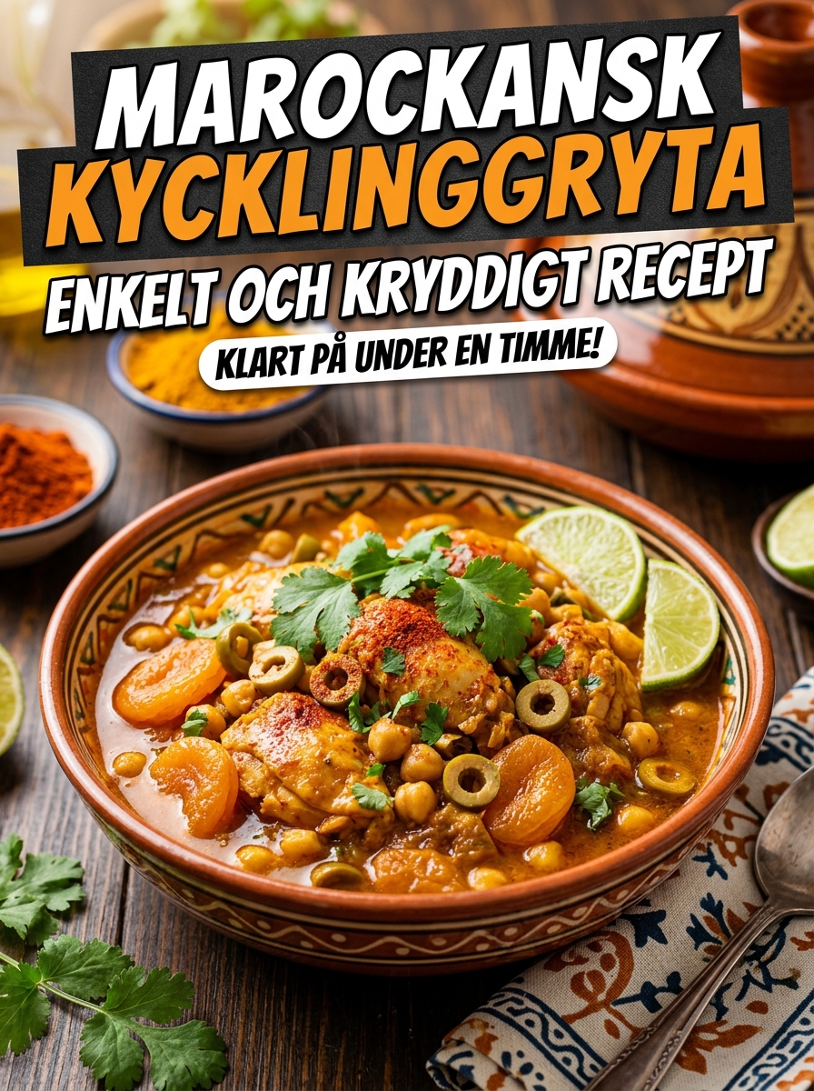 Marockansk kycklinggryta: enkelt och kryddigt recept – perfekt middag