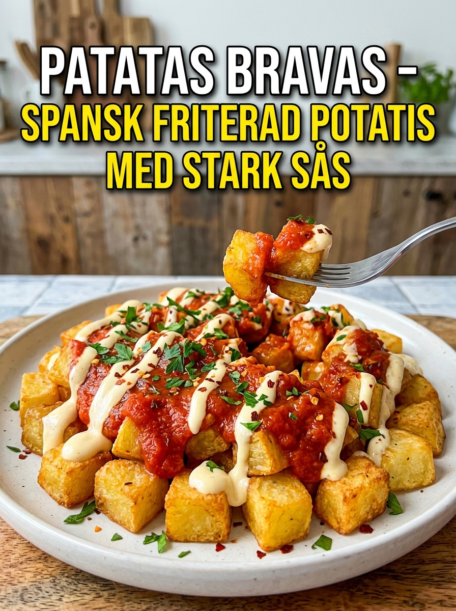 Patatas Bravas: spansk friterad potatis med stark sås – perfekt tapas