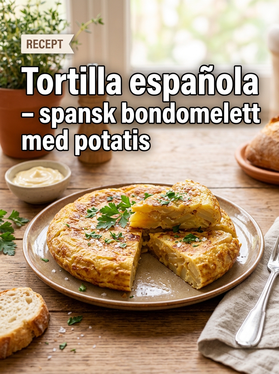 Tortilla Española: spansk bondomelett med potatis – enkelt steg för steg
