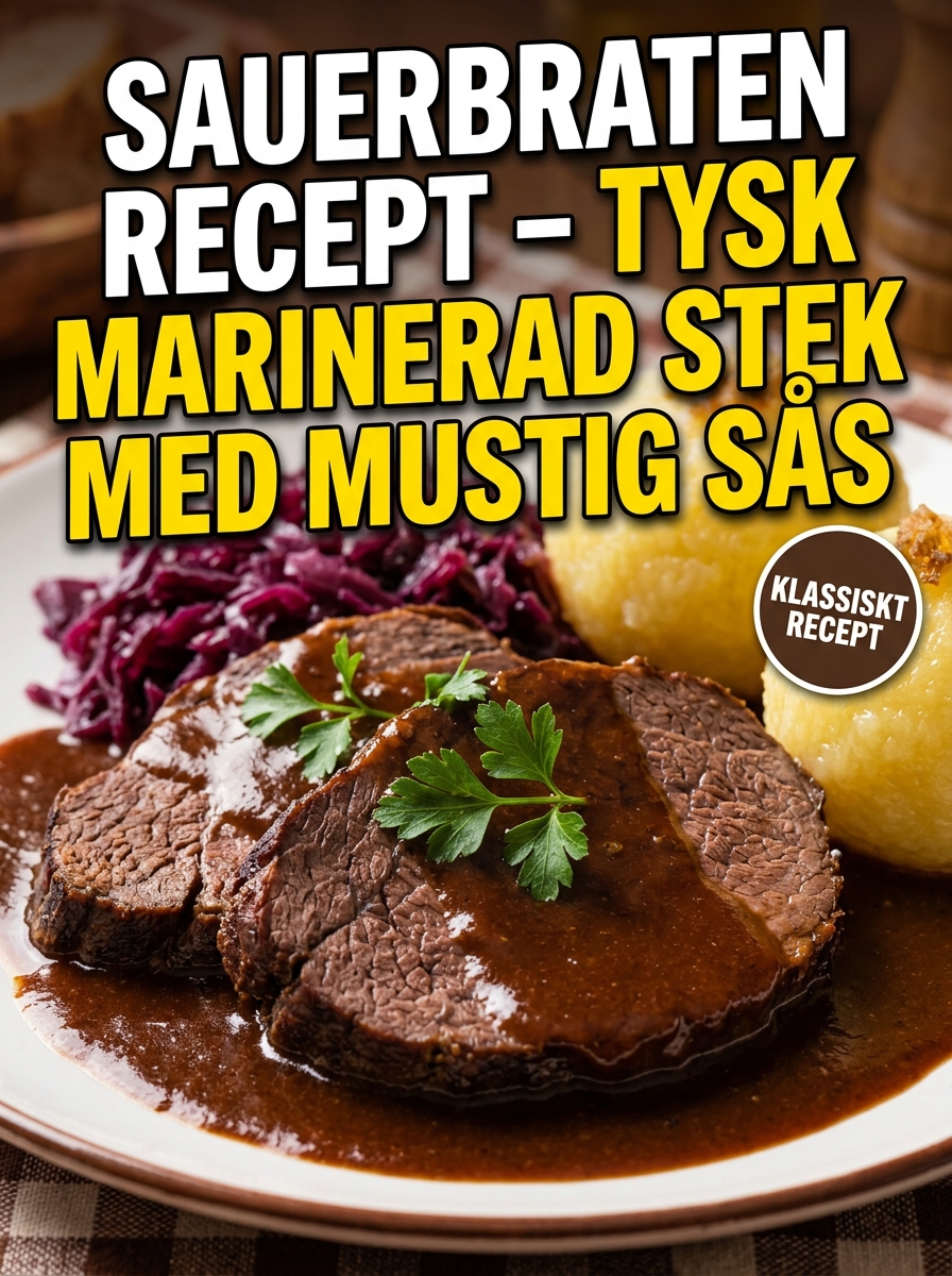 Sauerbraten: tysk marinerad stek med mustig sås – autentiskt recept