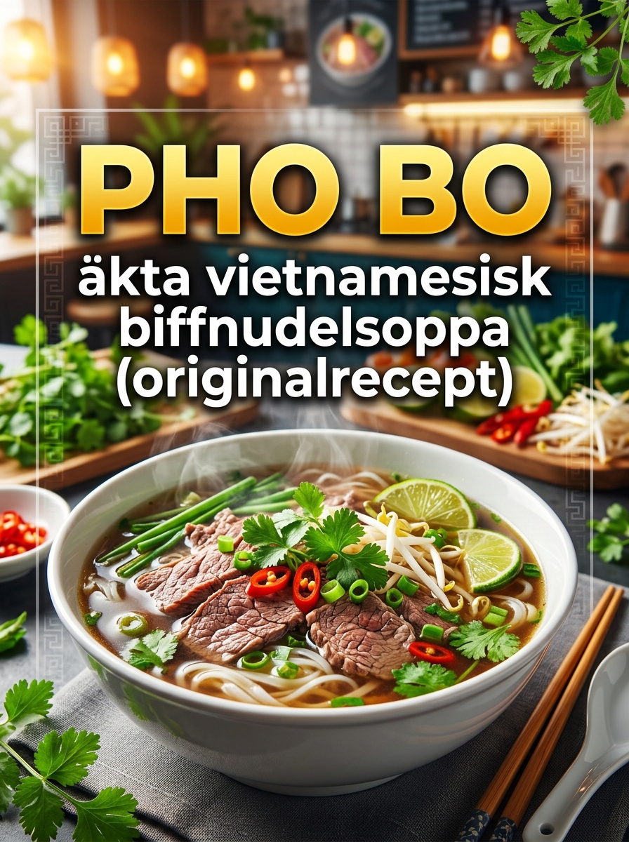 Pho Bo: äkta vietnamesisk biffnudelsoppa – originalrecept steg för steg