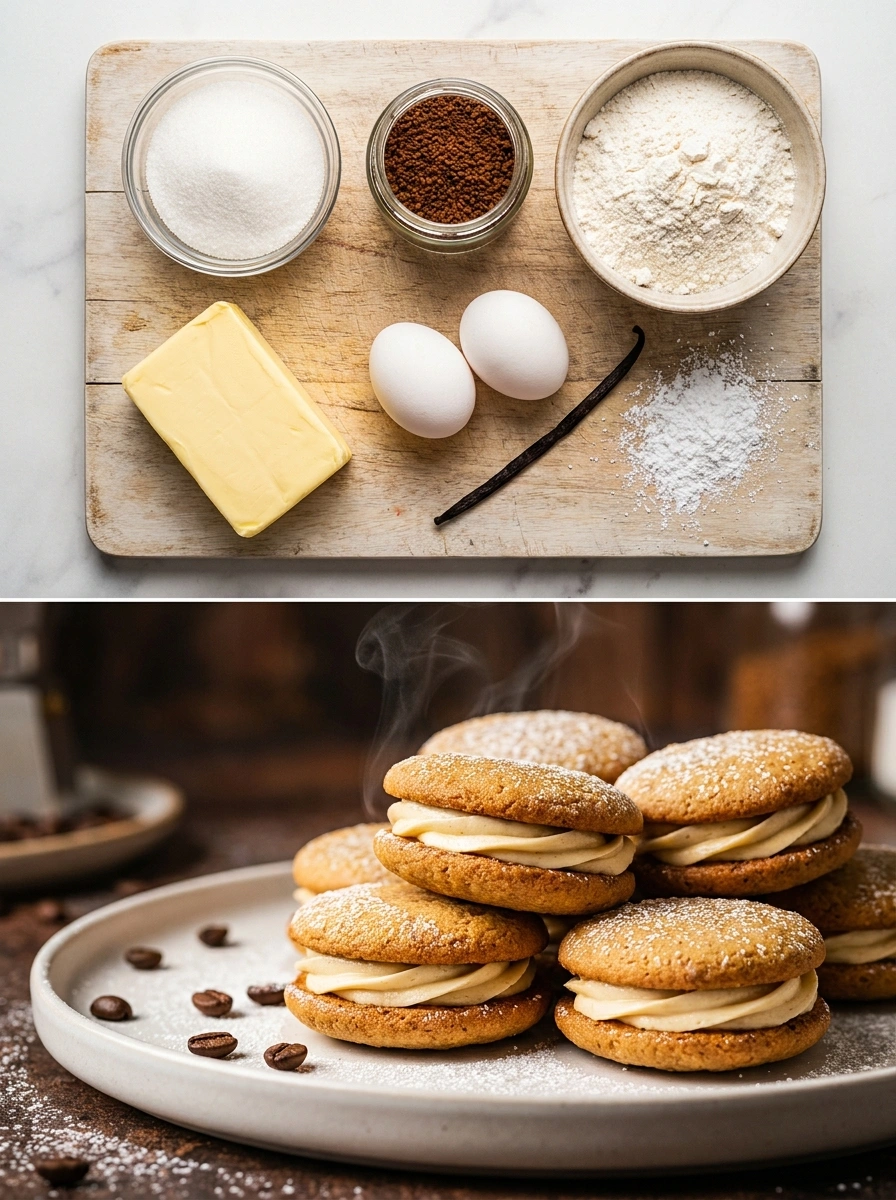 Klassiska Kaffekakor med Smörkräm - traditionellt Sverige Kakor & kaffe recept, perfekt till vardagsmiddag