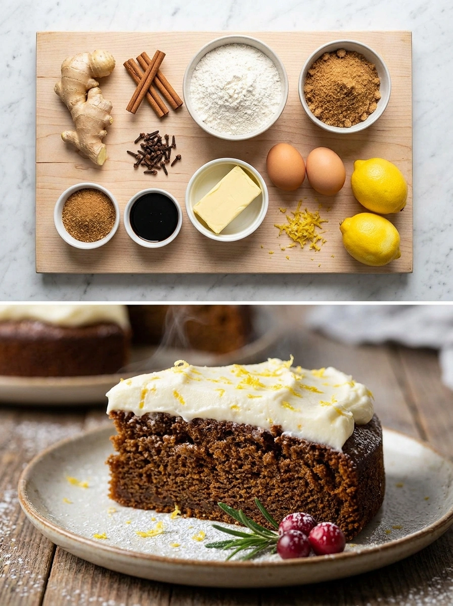 Mjuk Pepparkaka med Citronfrosting - traditionellt Sverige Kakor & kaffe recept, perfekt till vardagsmiddag