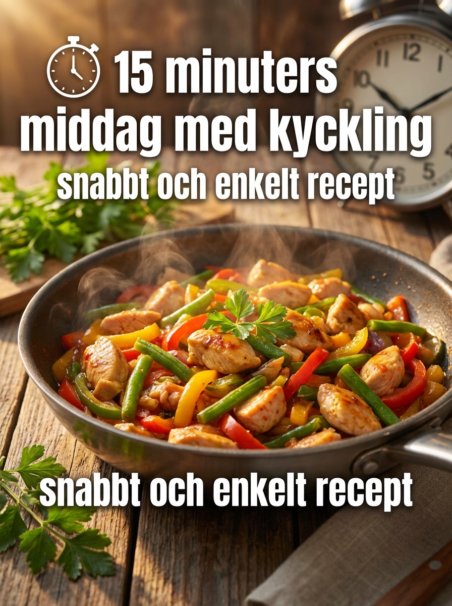 15 minuters middag med kyckling – snabbt och enkelt